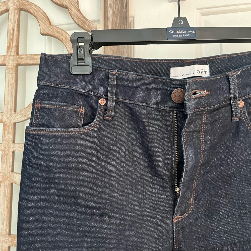 Ann Taylor Loft High Waist Slim Ankle Denim Jeans Size 26 2